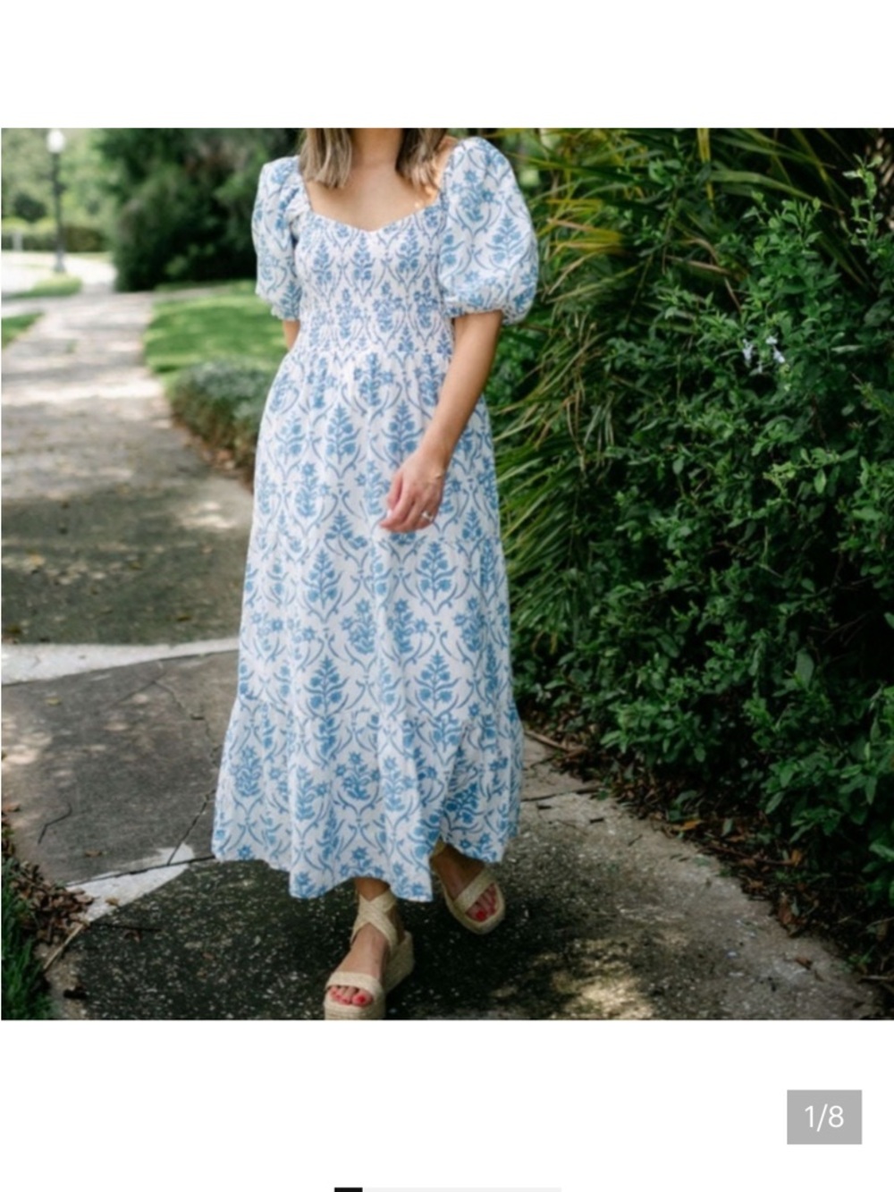 Anna Cate Mae Midi Dress in Cornflower